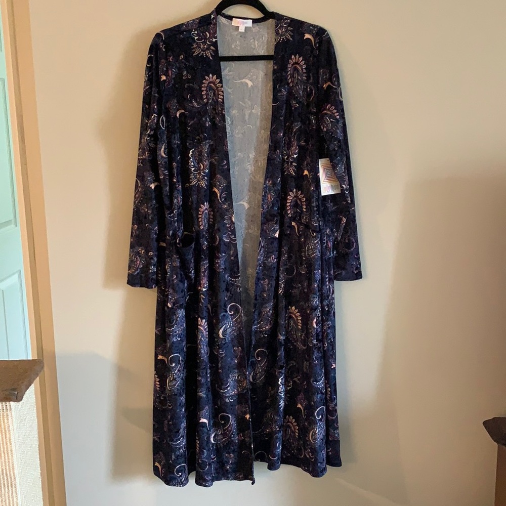 LulaRoe Sarah Cardigan Duster Multi Color Paisley NWT